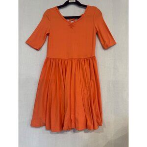 Dotdotsmile Dress Size 7 Solid Tangerine New With Tags